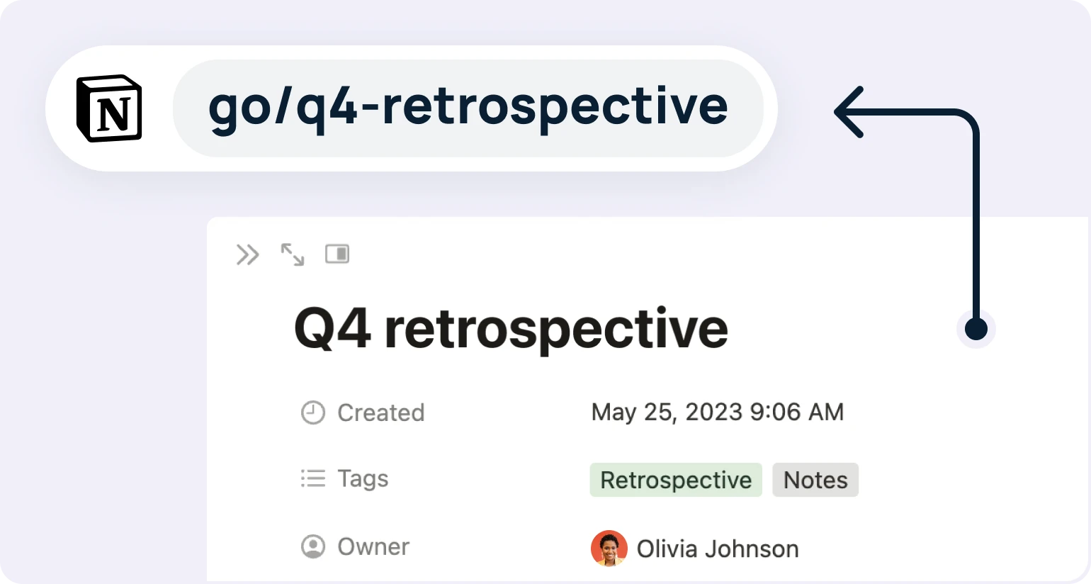 Automatically creates Go Links® for newly created Notion pages